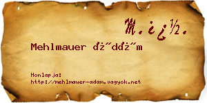 Mehlmauer Ádám névjegykártya